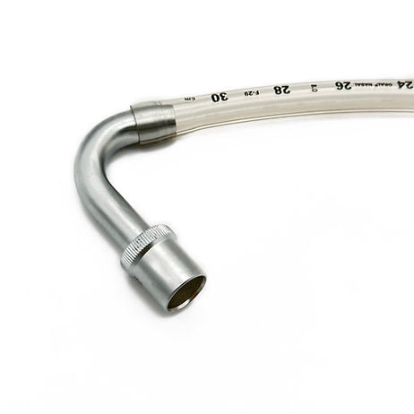 Connector, ET Tube, 60 Degree Curved Tracheal Tube Connectors, Chrome Brass, 00-313