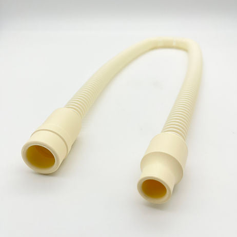 Tube, Breathing, Semi-Clear Polyester w/Spiral, 9/16" Smooth ID, 30" Long, 22mmF x 15mmF Silicone Ends, E-210-30
