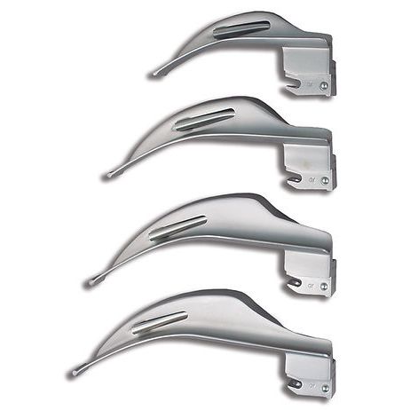 Blade, Laryngoscope, GreenLine F/O, Macintosh English Channel/Reduced Flange, Size 2 Child (100mm), GL-379-2