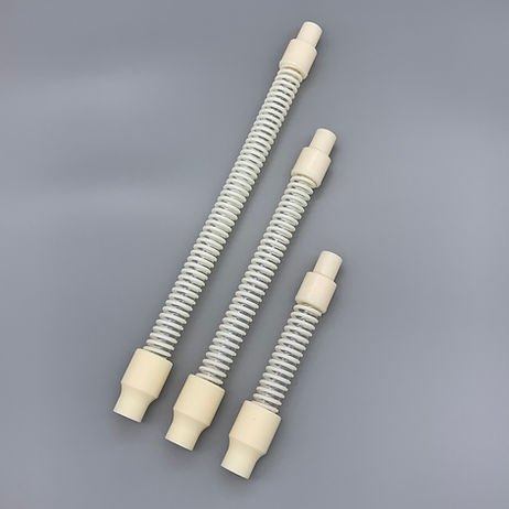 Connector, Flexible, Semi-Clear Polyester, 9/16" Smooth ID, 6", 15mmM Polyester x 15mmF Silicone Ends., 00-436-07