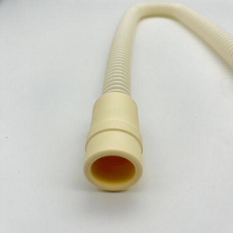 Tube, Breathing, Semi-Clear Polyester w/Spiral, 9/16" Smooth ID, 24" Long, 22mmF x 22mmF Silicone Ends, E-215-24