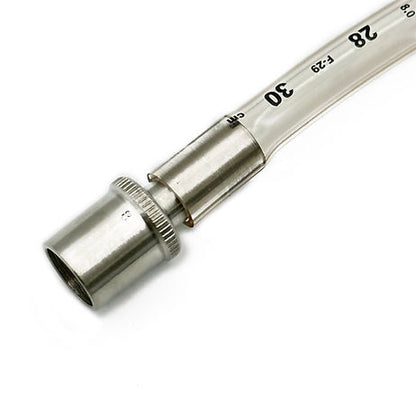 Connector, ET Tube, Straight, 15mmM x 5mm ID Nipple, Thin-wall Stainless Steel, 00-310