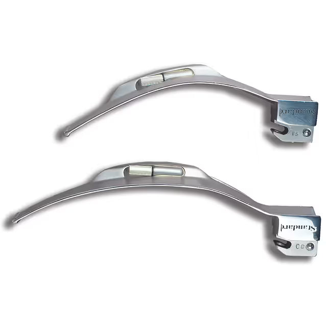 Blade, Laryngoscope, Flangeless Mac Bizzarri-Gluffrida Conventional Laryngoscope Blades, AP-374