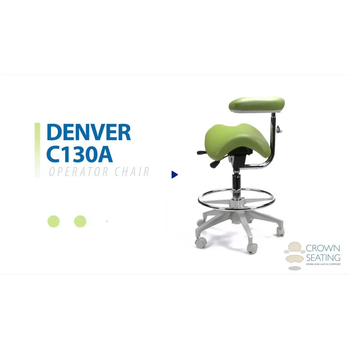 Crown Seating Denver C130A Saddle Assistant Stool, C130A