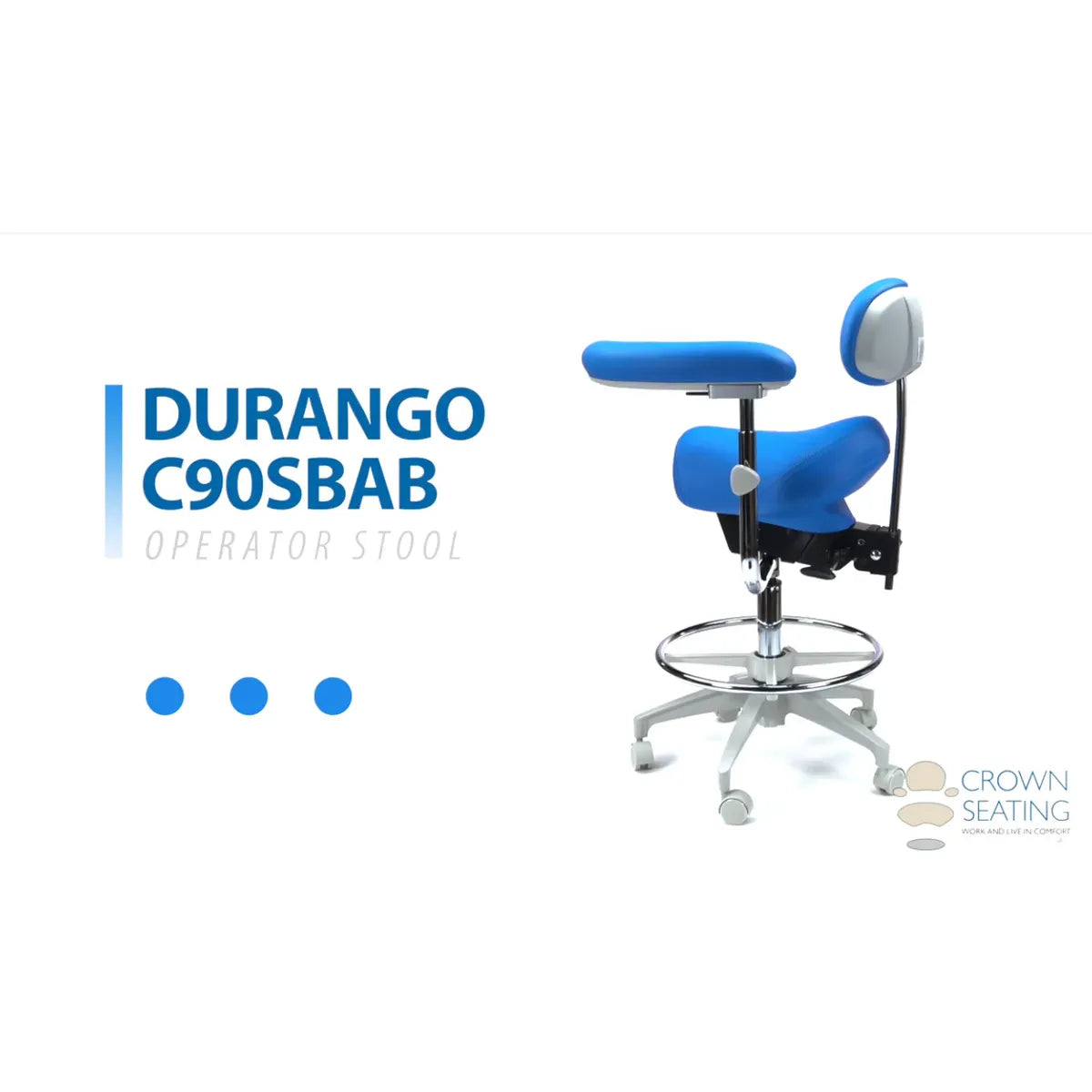 Crown Seating Western C90SBAB Saddle Assistant with Back, C90SBAB