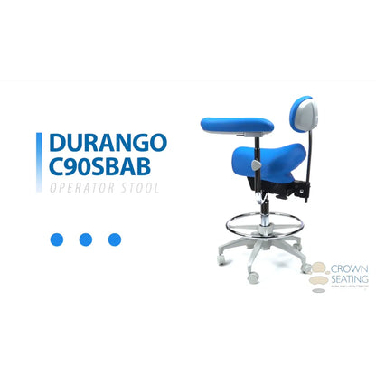Crown Seating Western C90SBAB Saddle Assistant with Back, C90SBAB