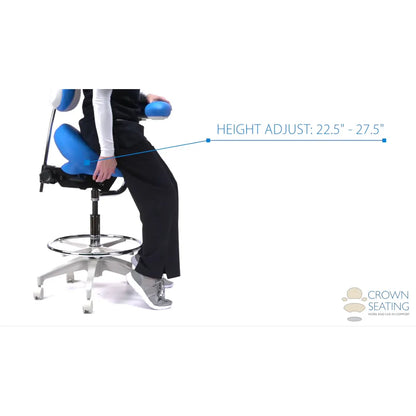 Crown Seating Western C90SBAB Saddle Assistant with Back, C90SBAB
