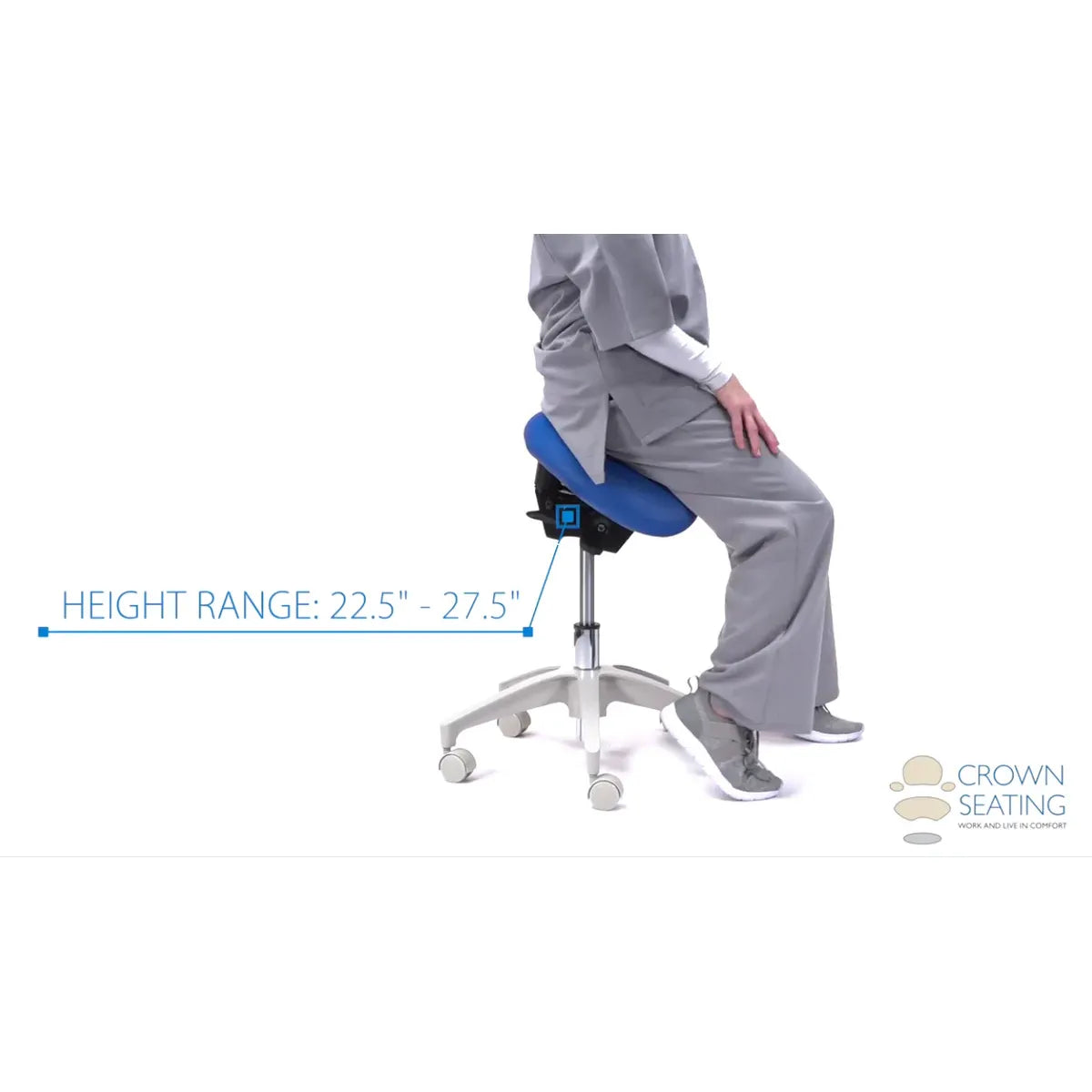 Crown Seating Durango C90SS English Saddle Stool, C90SS