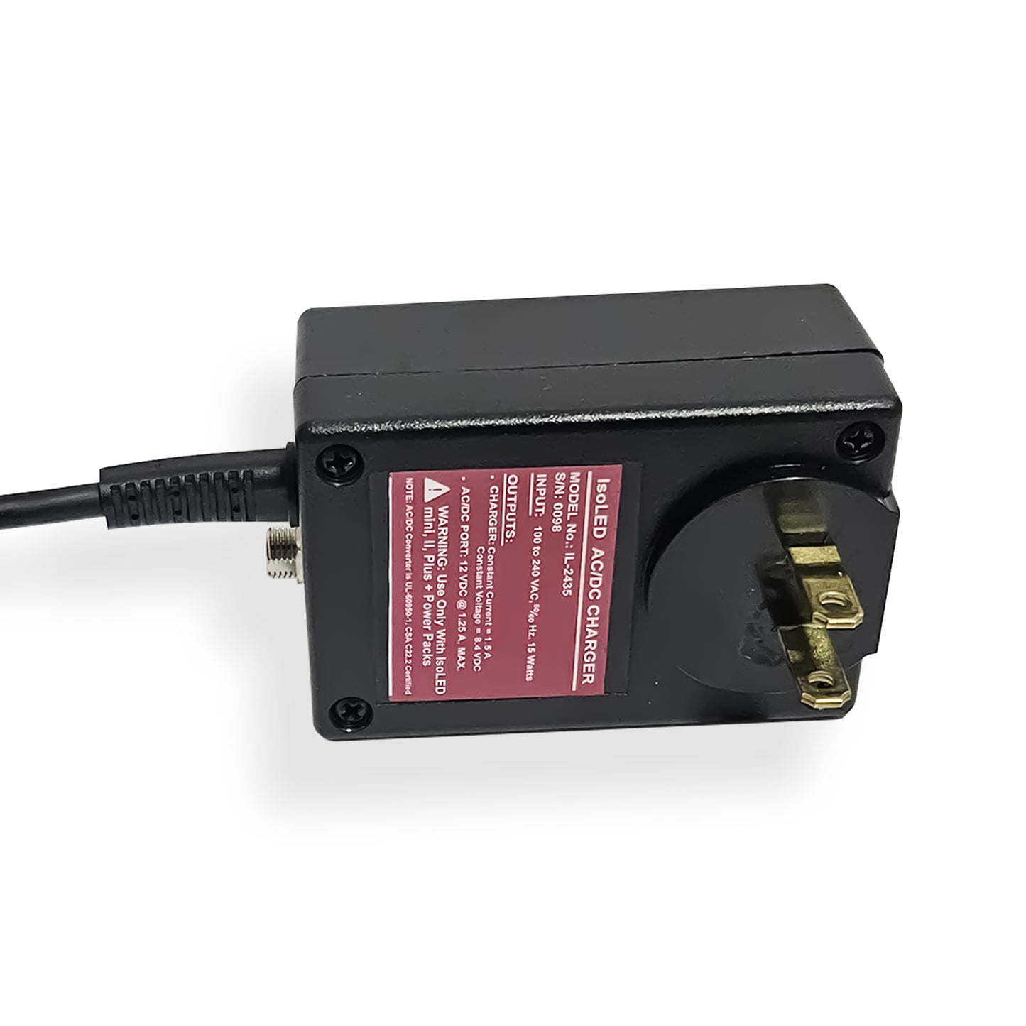 IsoLUX IsoLED Plus+ AC/DC Charger for Battery Pack (fits PIus+ and LED II), IL-2435