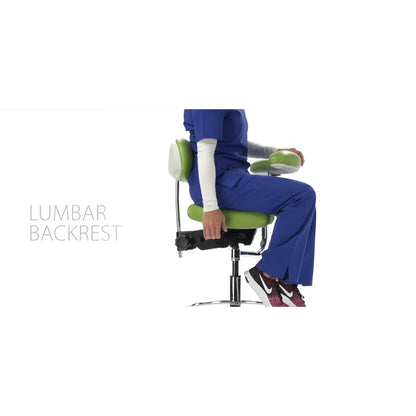 Crown Seating Denver C130AB Saddle Assistant Stool with Back, C130AB