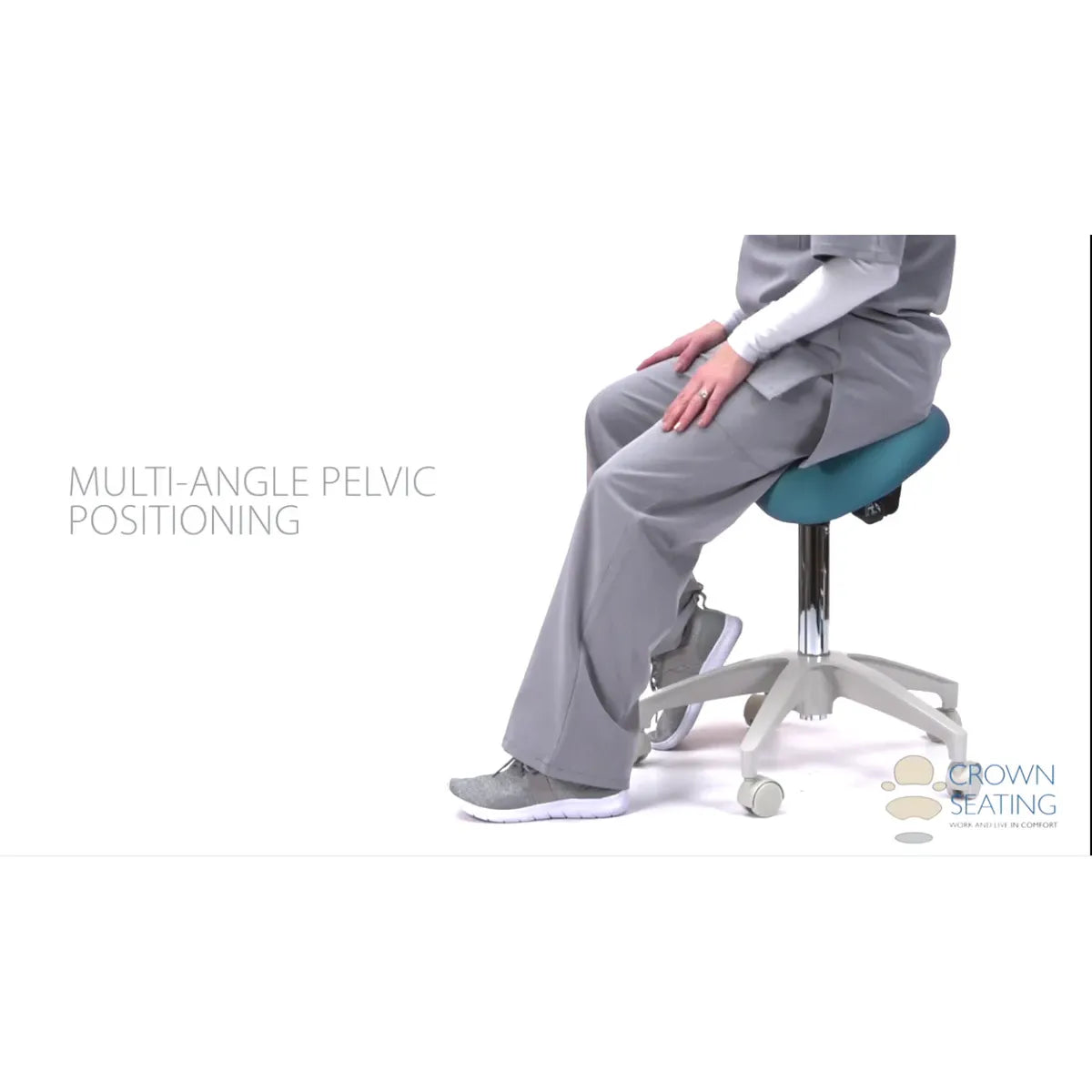 Crown Seating Silverton C150D Perfect Lite Operator Saddle Stool, C150D
