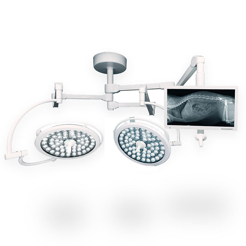 Medical Illumination System Two LED - TRIO- Two 130K Lux Lights & One Monitor Arm (SD2D2M1)