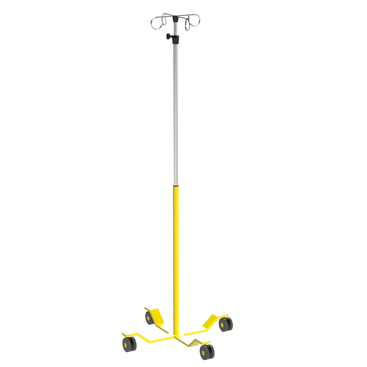 Pryor IV stand, 4-Legs, 24", SST, YELLOW, MRI, 4-Hook Top, 107MRI