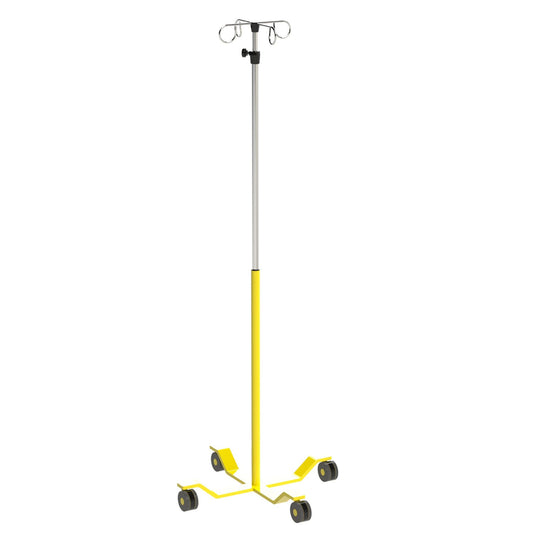 Pryor IV stand, 4-Legs, 24", SST, YELLOW, MRI, 4-Hook Top, 107MRI