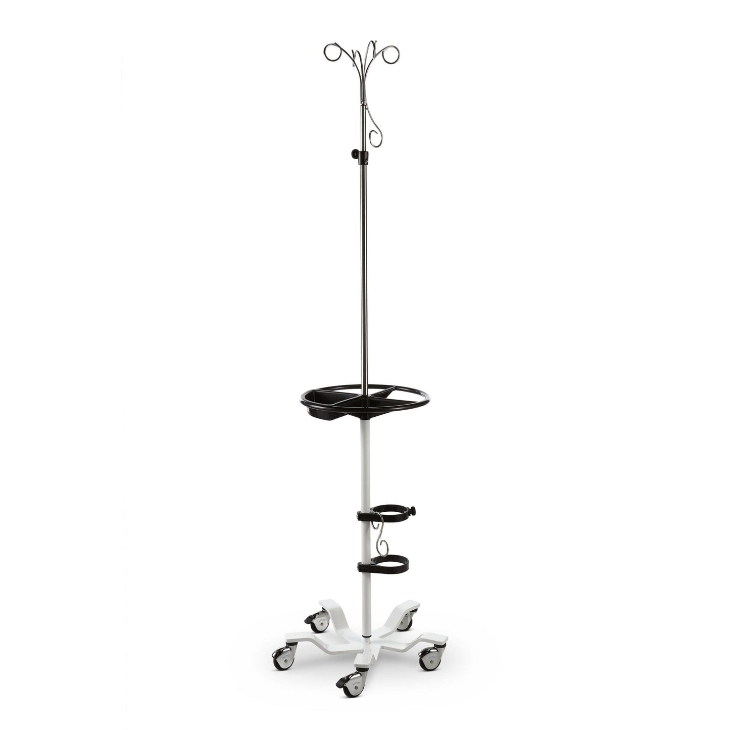 Pryor IV stand, 5-Legs, 22", 5-Hook Top, SW, Tray, O2 Rings, 122T