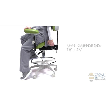 Crown Seating Durango C90SSAB English Saddle Assistant with Back, C90SSAB