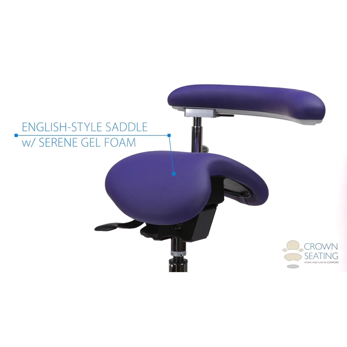Crown Seating Durango C90SSA English Saddle Assistant Stool, C90SSA