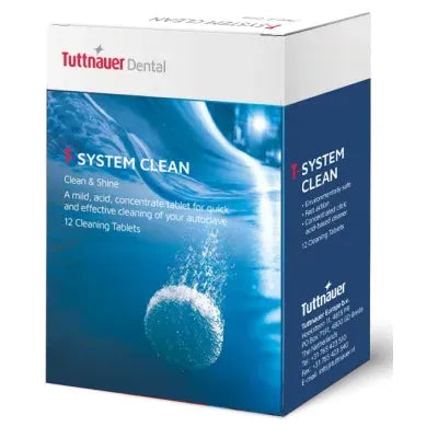 Tuttnauer T-System Clean (for T-EDGE Models) Autoclave Cleaners, Case (12 Tablets), Part - TSC-1