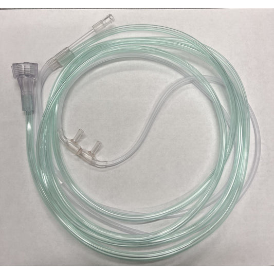 Divided SOFT Adult Capnography Cannula, Female Luer Style, 7' O2 & Short CO2, 47SOFT-FTG-7-0-25
