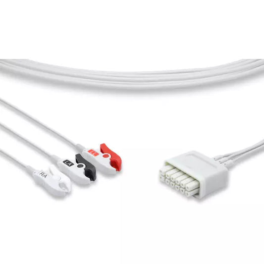 Mindray Compatible 3 Lead ECG Leadwire, 35" Pinch/Grabber Style, 10401