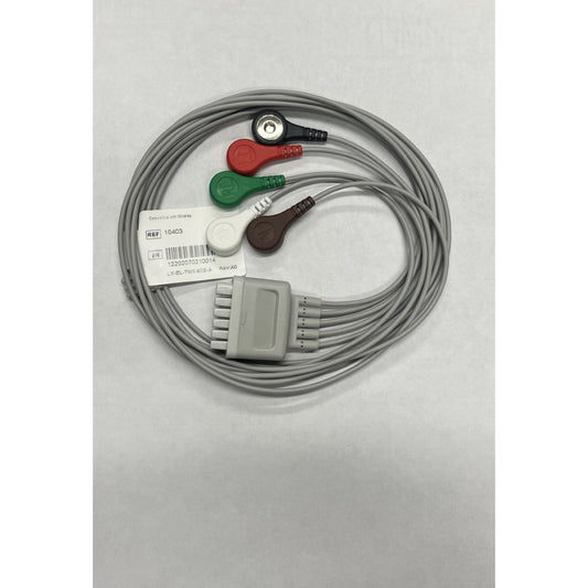 Mindray Compatible 5 Lead ECG Leadwire, 35" Snap Style, 10403