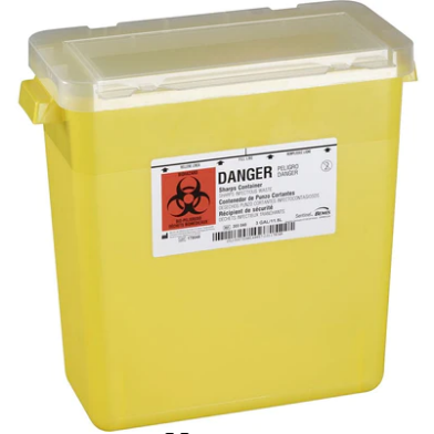 3 Gallon Sharps Container/ Large Opening Lid (Pack of 12), 303 040