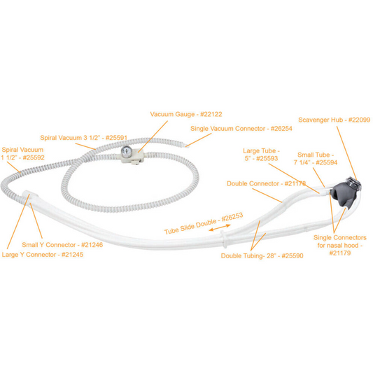 Belmed Scavenger Inhaler Only with Autoclaveable Medium (Adult) Hood, 5600-0012