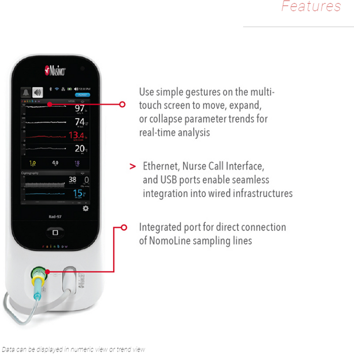 Masimo Rad-97 Monitor with SPO2 and CO2 | HampMED