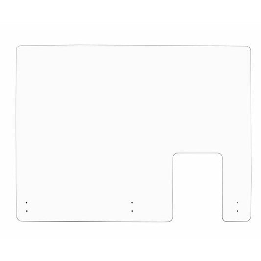 Acrylic Safety Barrier, 36"H x 72"W, Centered Access Hole, No Stand