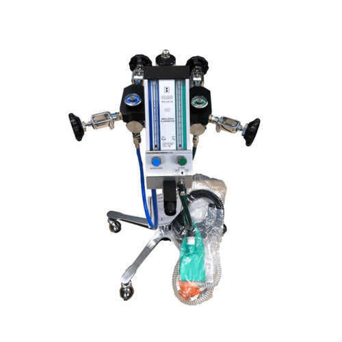 Flowmeter system with 4 cylinder yoke block