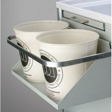 Waterloo Side Mount Bucket Shelf with Towel Holder, CAST-1
