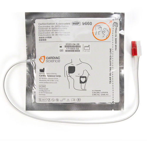 Cardiac Science Powerheart AED G3 PRO Polarized Adult Defibrillation Electrode Pads