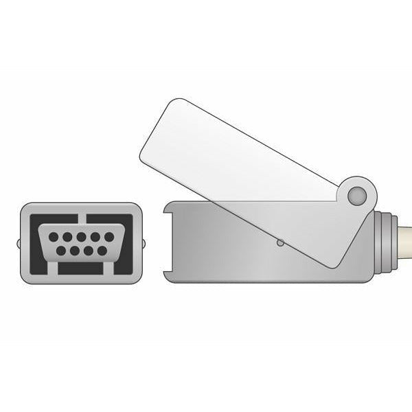 Custom Length 25ft Mindray > Datascope Compatible Masimo SPO2 Adapter Cable, E770M-48R0