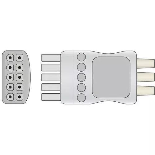 Mindray > Datascope Compatibile 3 Lead ECG Leadwire- Pinch/Grabber Style