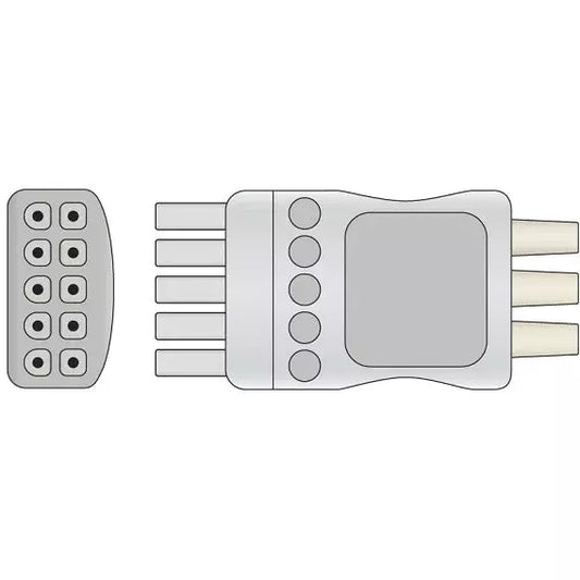 Mindray > Datascope Compatibile 5 Lead ECG Leadwire 35" Snap Style, LDT5-90S0