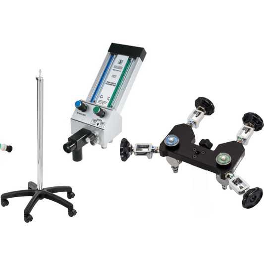 Oral Surgery Flowmeter System with 4 Cylinder Yoke Block, F900