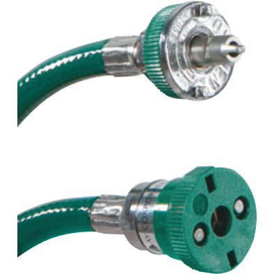 Oxygen Ohio Male Quick Connect and Female Coupler 5FT, 8002-1205