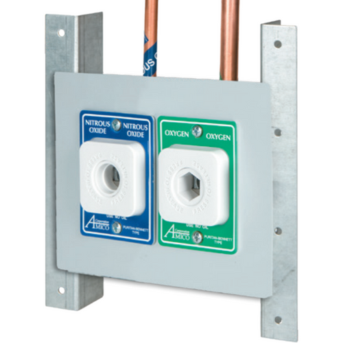 Oxygen/ Nitrous Oxide Chemetron Style Double Outlet Concealed