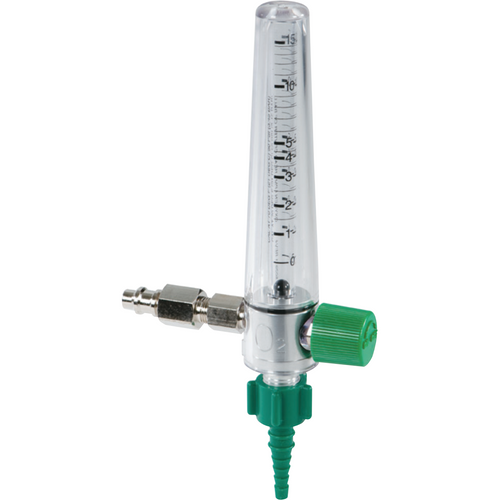 Oxygen Therapy Flowmeter 0-15LPM - Hand-Tight DISS