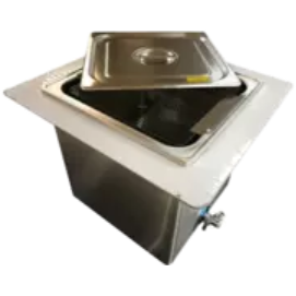 Soaking Tank/Milk Bath, stainless steel, w/ basket, manual drain, ST-19L