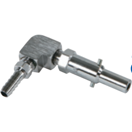 Vacuum Oxequip Male Quick Connect X 1/4" Hose Barb, 8200-0000-0008