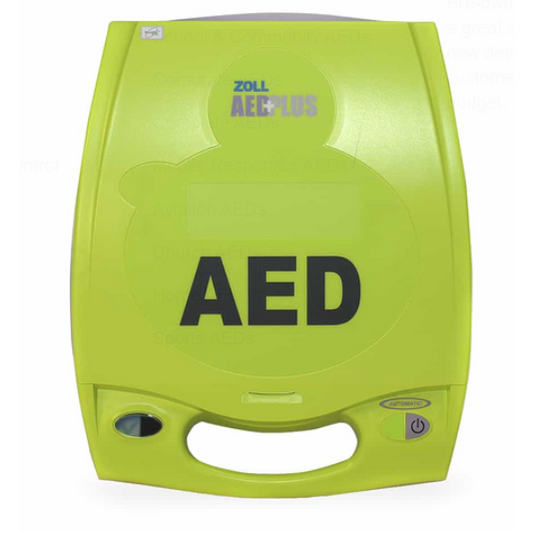 ZOLL FULLY AUTOMATIC AED PLUS WITH PRESCRIPTION, CPR D PADZ, 10 CR123A BATTERIES, AND CARRY CASE, 8000-004007-01