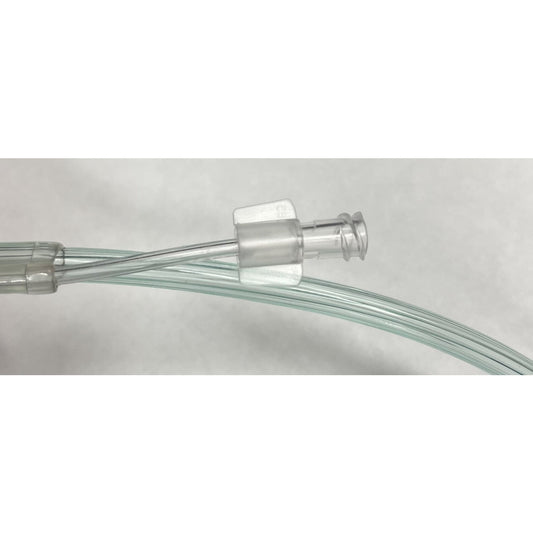 Divided SOFT Adult Capnography Cannula, Female Luer Style, 7' O2 & Short CO2, 47SOFT-FTG-7-0-25